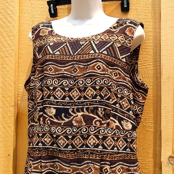 Vtg Tribal Print Shorts Romper L - Picture 2 of 7